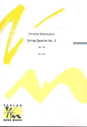 Streichquartett Nr.2 op.26 Partitur und Stimmen