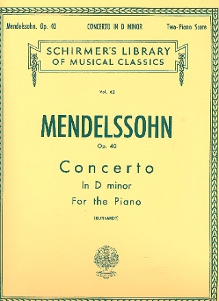 Concerto in d Minor op.40  for piano and orchestra for 2 pianos score