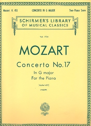 Concerto in G Major no.17 KV453 for piano and orchestra for 2 pianos score