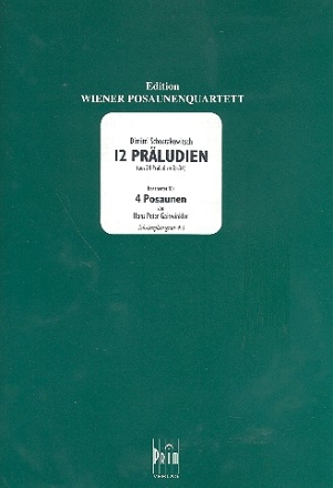 12 Prludien op.34 fr 4 Posaunen Partitur und Stimmen