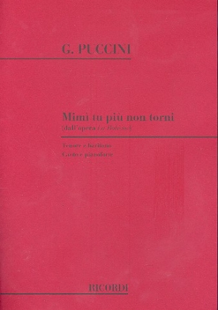 Mim tu pi non torni per tenore, baritono e pianoforte