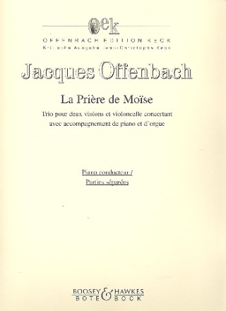 La Prire des Moise pour 2 violons, violoncelle concertant avec piano et orgue Partitur