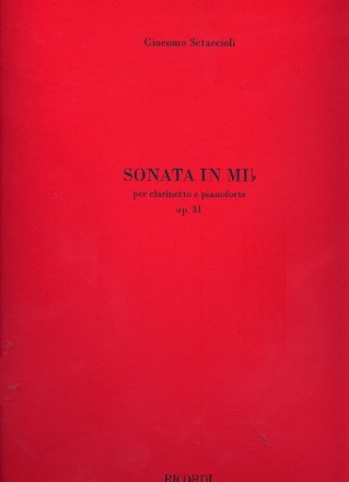 Sonata in mib maggiore op.31 . per clarinetto e pianoforte