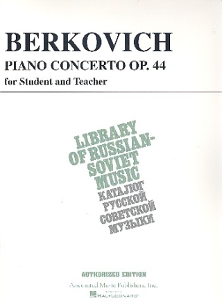 Concerto op.44 for piano and orchestra for piano 4 hands (student and teacher) score