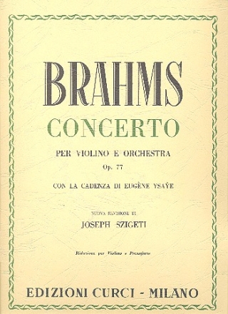 Concerto re maggiore op.77 per violino e orchestra per violino e pianforte