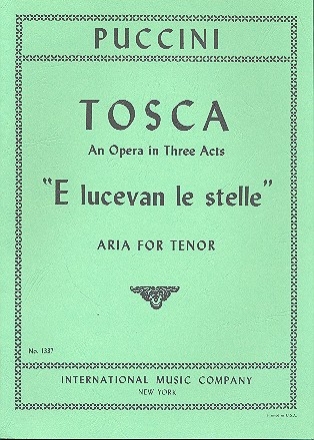 E lucevan le stelle for tenor and piano (it)