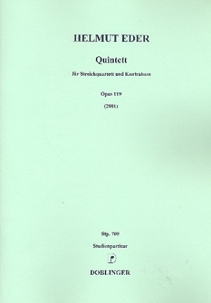 Quitett op.119 r 2 Violinen, Viola, Violoncello und Kontrabass Partitur