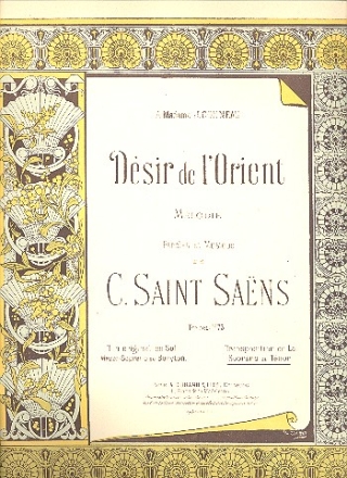 Desir de l'Orient pour soprano (tnor) et piano