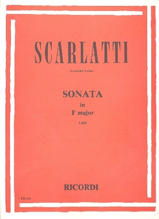 Sonate in F Major L433 for piano