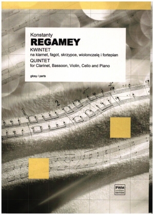 Quintet for clarinet, bassoon, violin,cello and piano score and parts