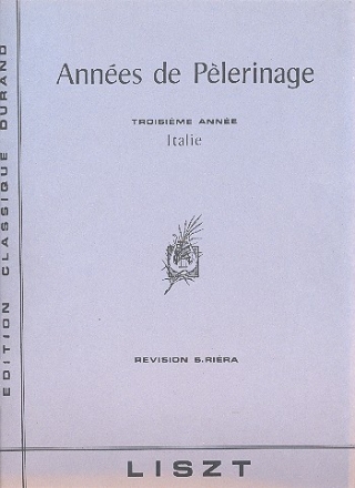 Annes de Plerinage vol.3 - Italie pour piano