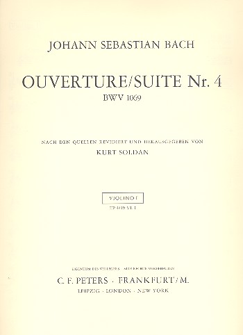 Ouvertre Nr.4 BWV1069 fr Orchester Violine 1