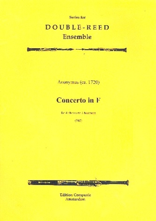 Concerto F Major for 4 oboes and 2 bassoons score and parts