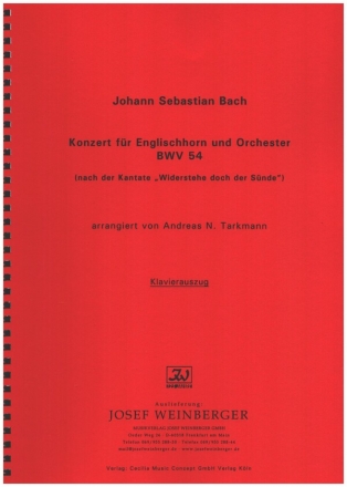 Konzert BWV54  fr Englischhorn und Orchester  fr Englischhorn und Klavier