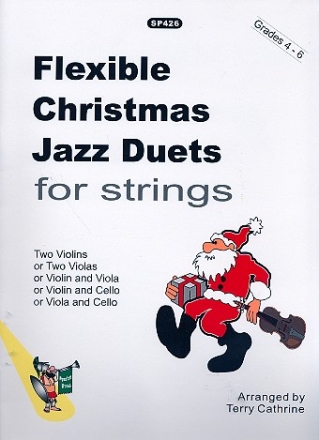 Flexible Christmas Jazz Duets for 2 string instruments (vl/va/vc) scores