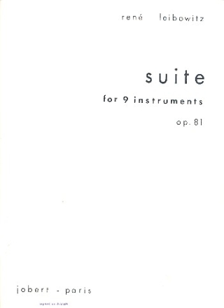 Suite op.81 for 9 instruments score