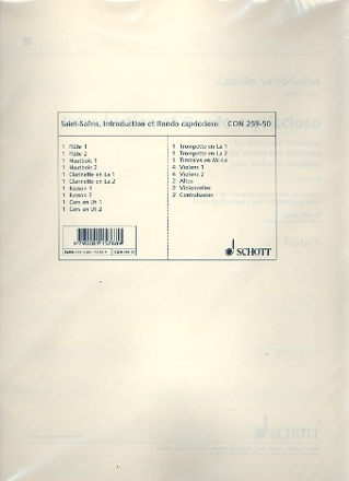 Introduction et Rondo capriccioso op.28 fr Violine und Orchester Stimmensatz (ohne Solo)
