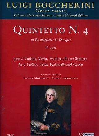 Quintet in D Major no.4 G448 for 2 violins, viola, violoncello and guitar score