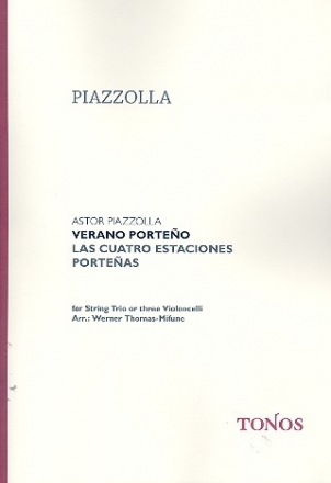 Verano porteno  fr Violine, Viola und Violoncello (3 Violoncelli) Partitur