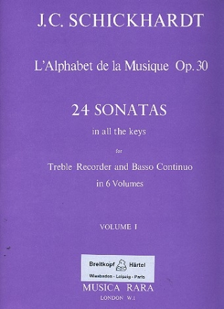 L'Alphabet de la musique op.30 vol.1 fr Altblockflte und Bc