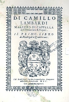 Il primo libro diMadrigali  4 voci Facsimile