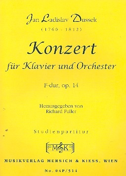 Konzert F-Dur op.14 fr Klavier und Orchester Studienpartitur