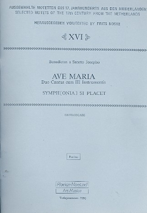 Ave Maria fr 2 Stimmen und Instrumente Partitur