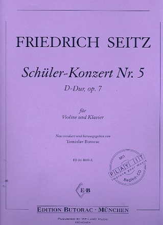 Konzert D-Dur Nr.5 op. 7 (+CD) fr Violine und Klavier