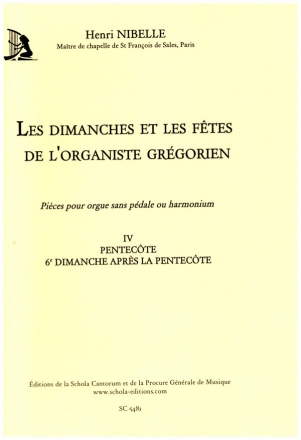 Les dimanches et les ftes de l'organiste grgorien vol.4 pour orgue sans pdale ou harmonium