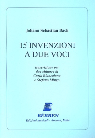 15 Invenzioni a 2 voci per 2 chitarre partitura