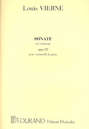 Sonate en si mineur op.27 pour violoncelle et piano