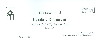 Laudate dominum fr gem Chor, Blser und Orgel Stimmensatz Blser