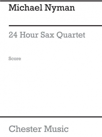 24 Hours Sax Quartet for 4 saxophones (SATBar) score,  archive copy