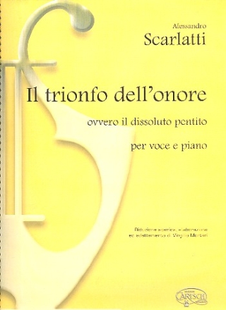 Il trionfo dell'onore per il dissoluto pentito riduzione voce e piano