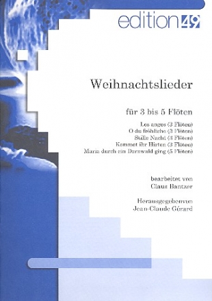 Weihnachtslieder fr 3-5 Flten Spielpartitur