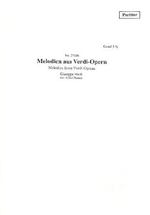 Melodien aus Verdi-Opern  fr Orchester Partitur