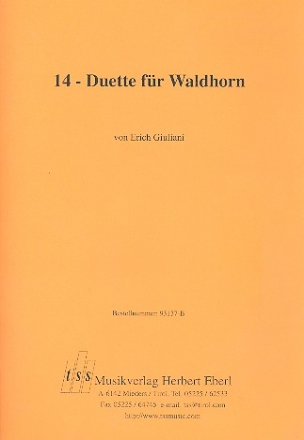 14 Duette - fr 2  Waldhrner Spielpartitur