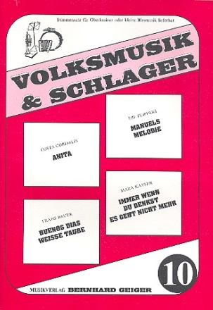 Volksmusik und Schlager Band 10: fr Combo Direktion und Stimmen