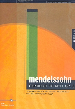 Capriccio fis-Moll op.5  fr Violine und Violoncello Partitur und Stimmen