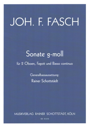 Sonate g-Moll fr 2 Oboen, Fagott und Bc Partitur und Stimmen