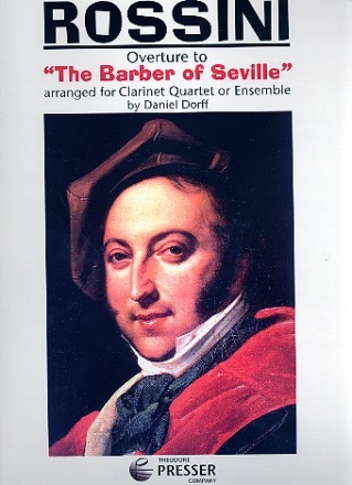 Overture to The Barber of Seville for 4 clarinets or clarinet ensemble score and parts