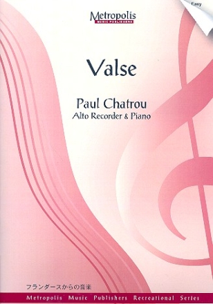 Valse for alto recorder and piano