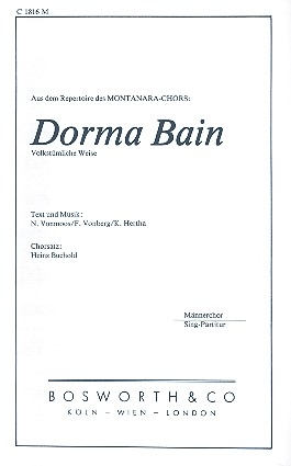 Dorma bain fr Tenor und Mnnerchor a cappella Partitur