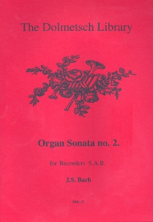 Organ Sonata No.2  for recorders (SAB) score and parts