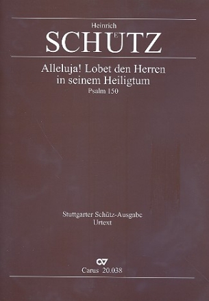 Alleluja lobet den Herrn op.2,17 SWV38 fr 2 gem Chre und Instrumente Partitur