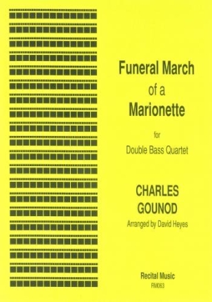 Funeral March of a Marionette for 4 double basses score and parts