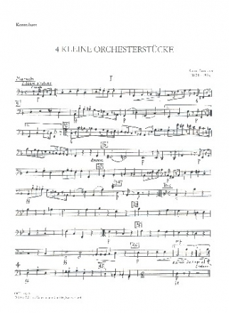 4 kleine Orchesterstcke fr Orchester Kontrabass