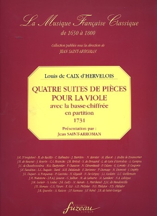 4 Suites de pices pour la viole ave la basse-chiffre facsimile