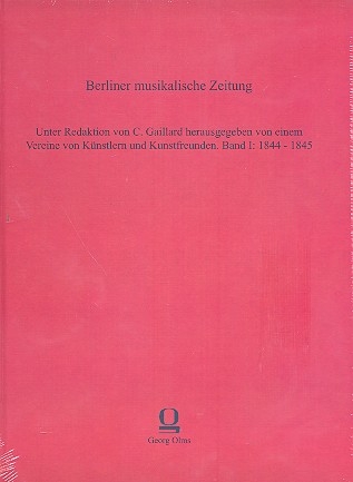 Neue Berliner musikalische Zeitung (komplett in 2 Bnden)