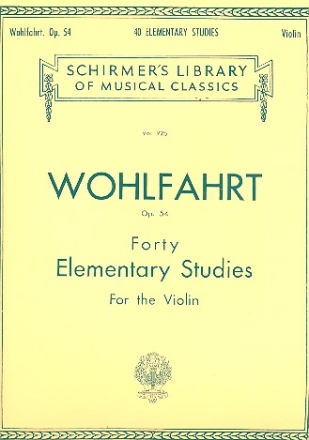 40 elementary Studies op.54 for violin